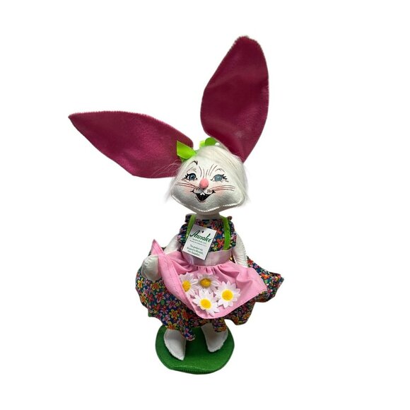 Annalee 2019 Easter Parade Girl Bunny 12" Rabbit Doll Spring Flowers Daisies NEW - Picture 2 of 8
